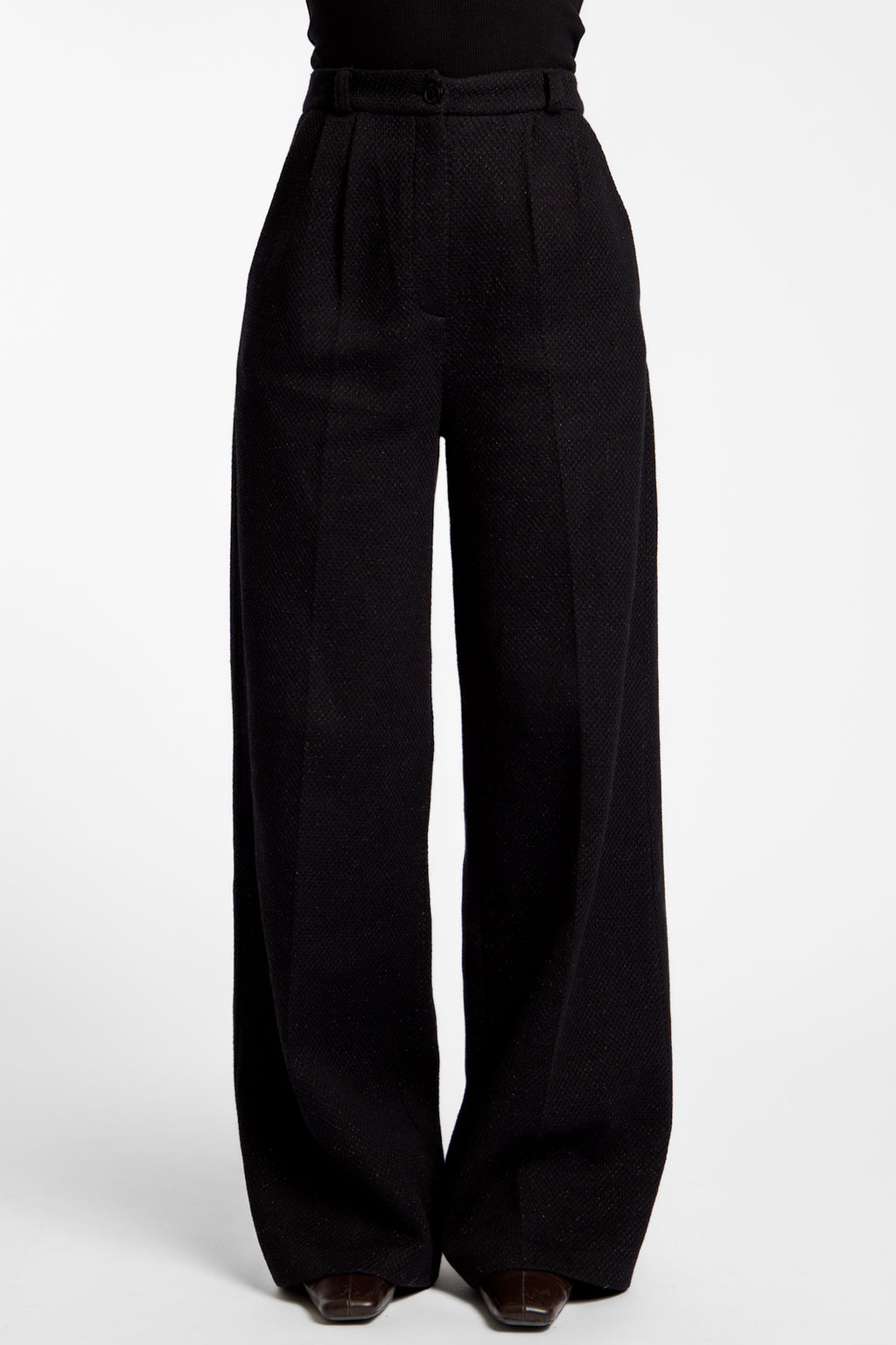 SABLE TROUSER I Black Wide-Leg Trousers