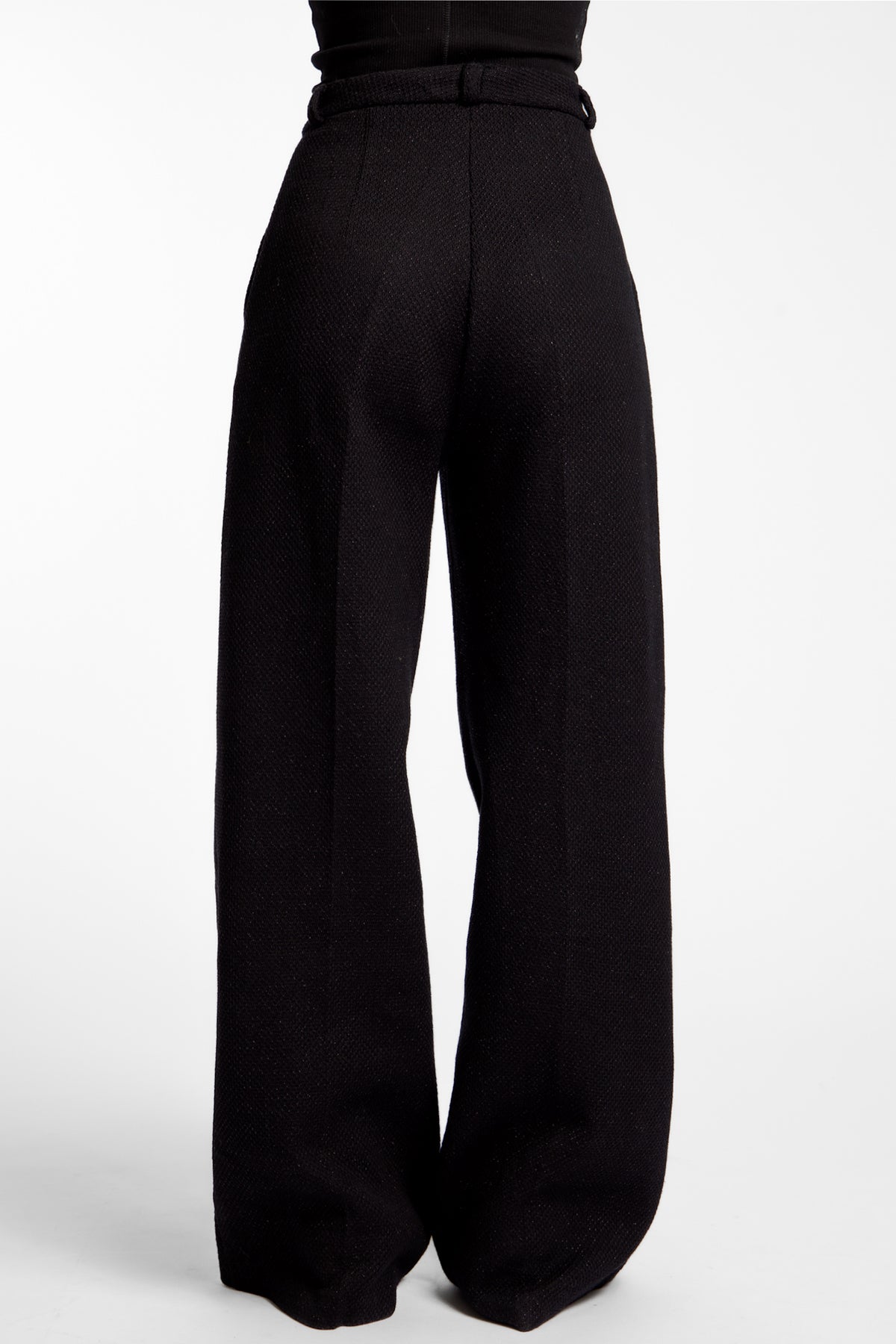 SABLE TROUSER I Schwarze weite Hose