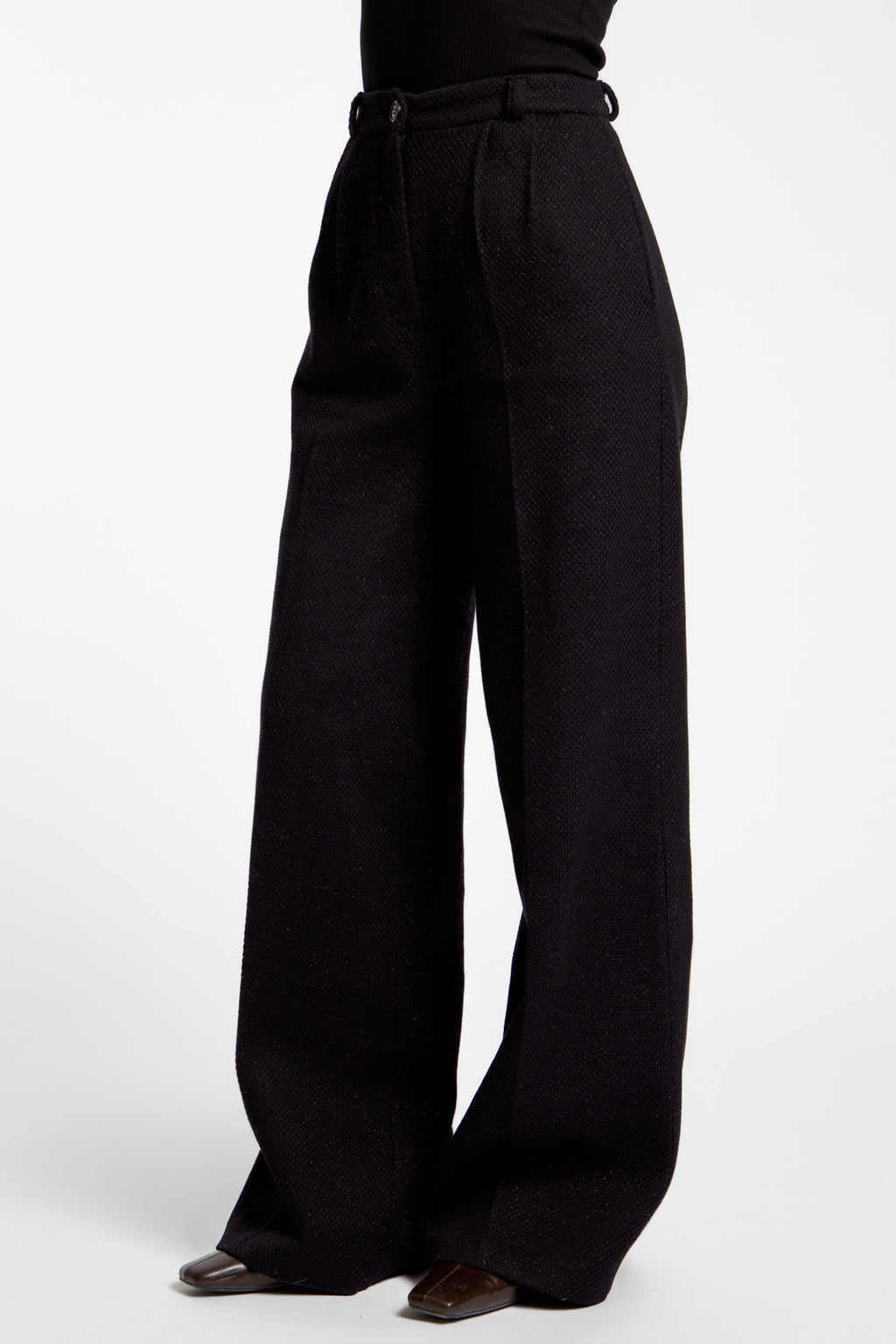 SABLE TROUSER I Black Wide-Leg Trousers